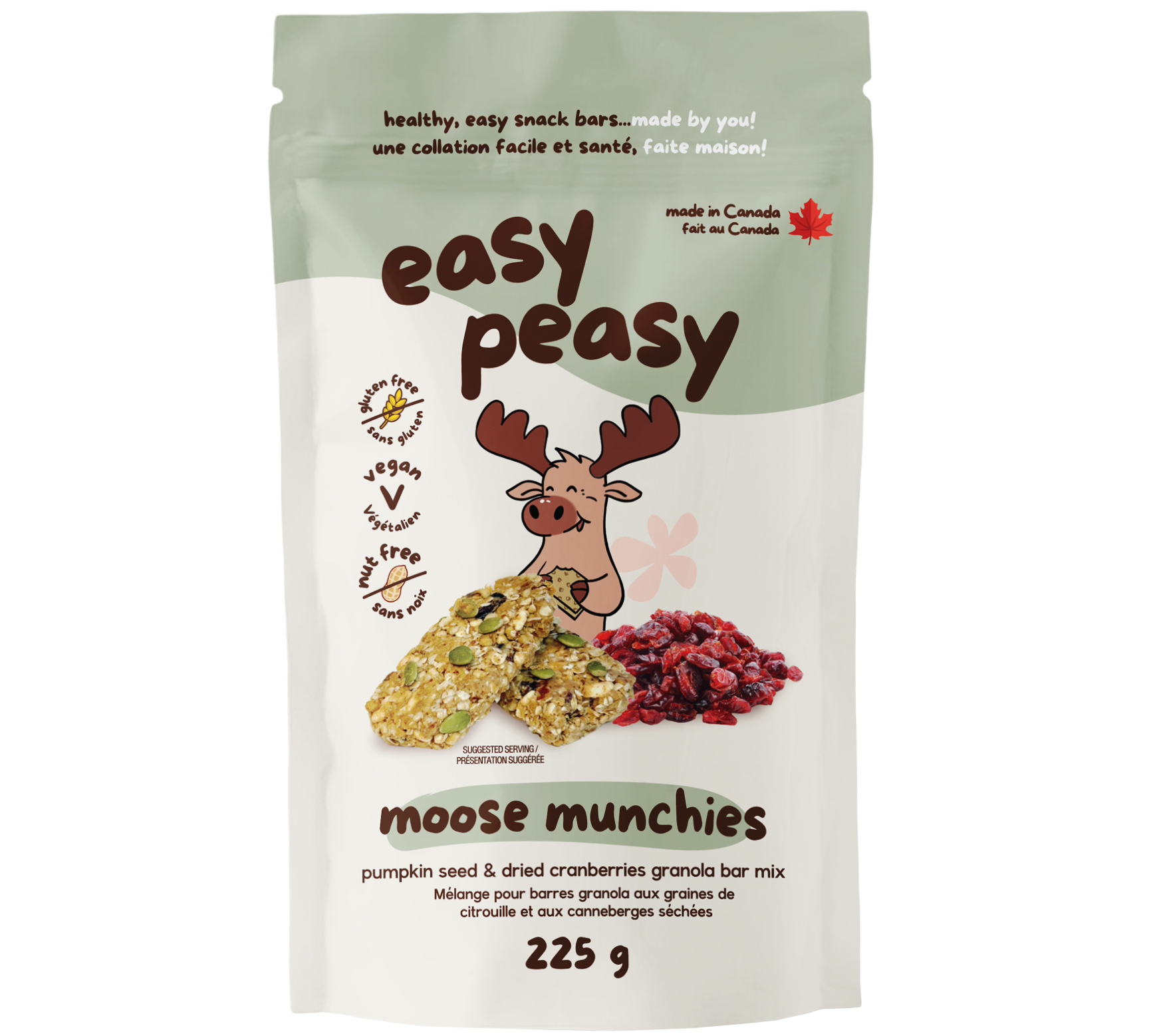Moose Munchies Cranberry & Pumpkin Seed Granola Snack Bar Mix